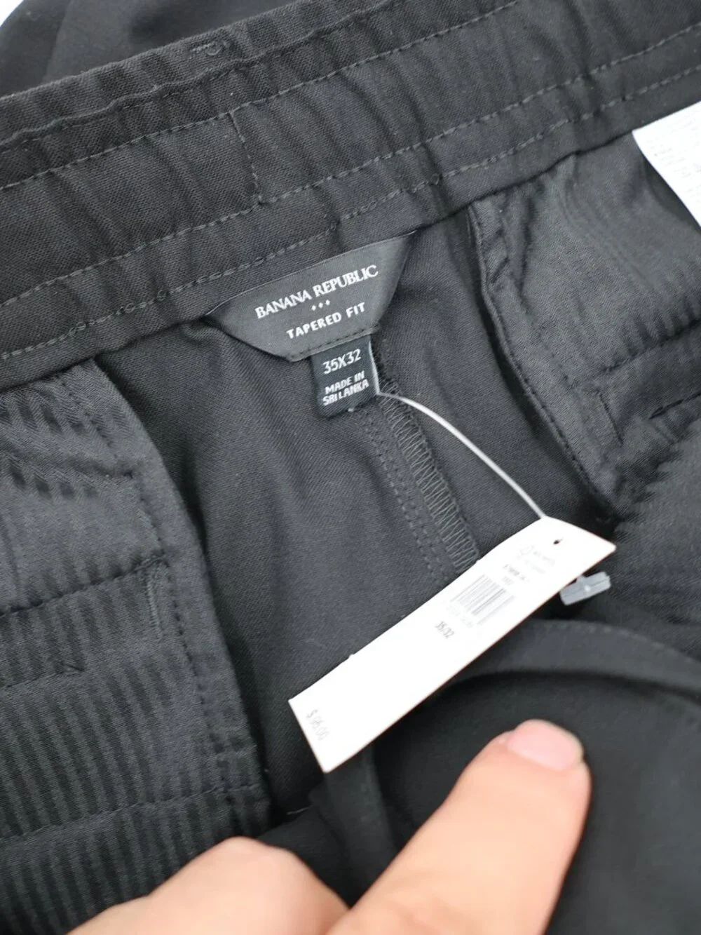 NWT Banana Republic Pants Men's 35 Tapered Fit Tailored Trouser Elastic Waist
